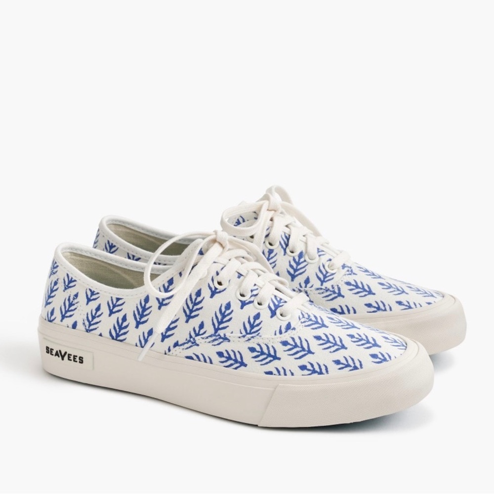 🎉HOST PICK🎈 NIB J. Crew SeaVees SZ Block Print sneakers Sz 11 NEW